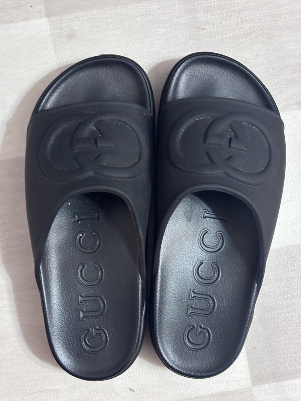 Inspired Platform Black Slides Size37
